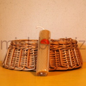 Bougie à la cire d'abeilles 50g Longueur 13 cm